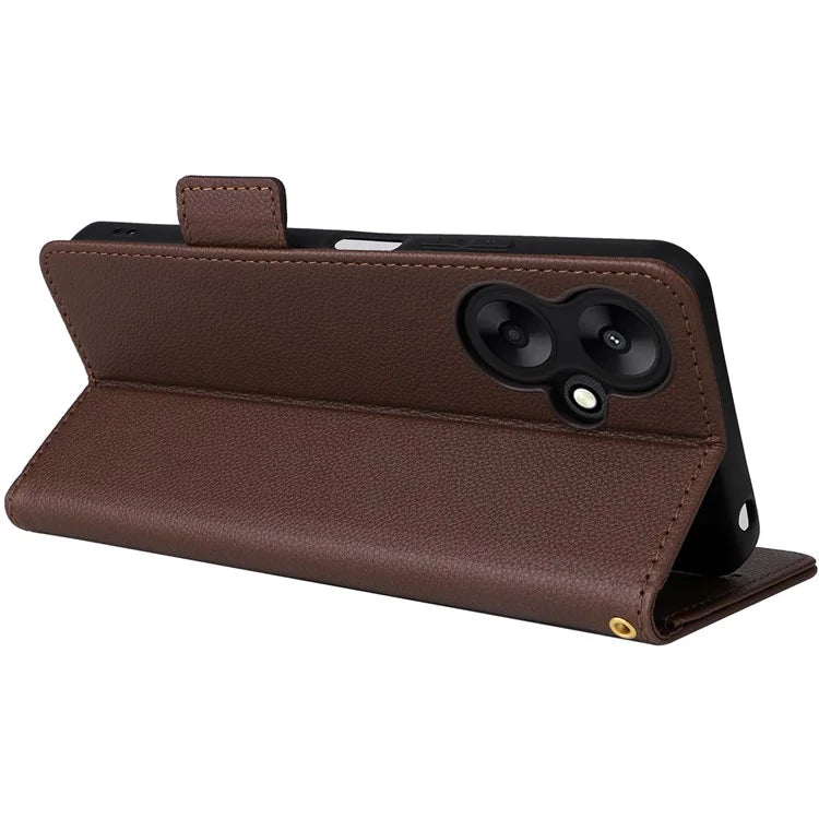 For Xiaomi Redmi 13C 5G / Redmi 13R 5G / Poco M6 5G Case with Wrist Strap Leather Cell Phone Cover