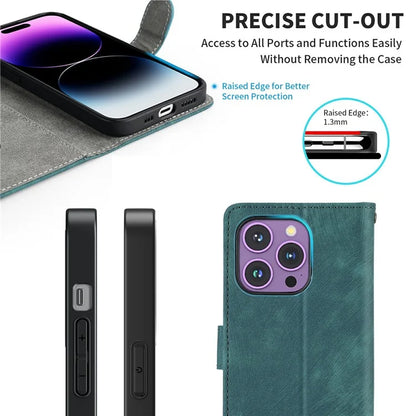 For Samsung Galaxy S24+ Magnetic Case PU Leather+TPU RFID Blocking Cover
