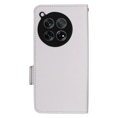 For OnePlus Ace 3 5G / 12R 5G Phone Case Leather Litchi Texture Cover with Wrist Strap