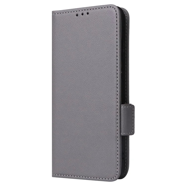 For OnePlus Ace 3 5G / 12R 5G Phone Case Leather Litchi Texture Cover with Wrist Strap