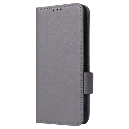 For OnePlus Ace 3 5G / 12R 5G Phone Case Leather Litchi Texture Cover with Wrist Strap