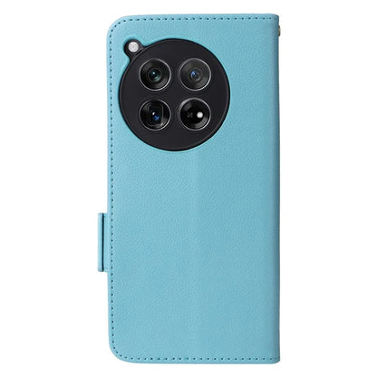 For OnePlus Ace 3 5G / 12R 5G Phone Case Leather Litchi Texture Cover with Wrist Strap