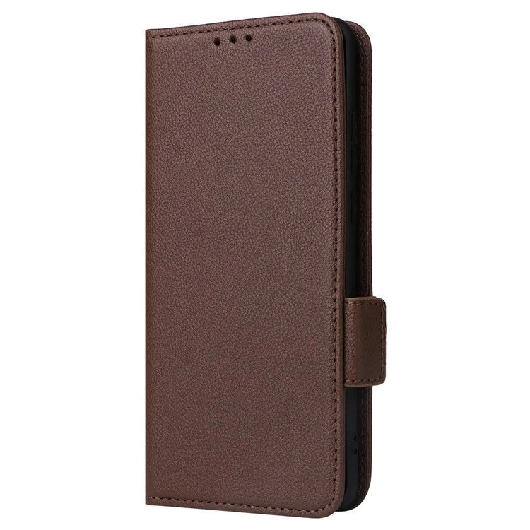 For OnePlus Ace 3 5G / 12R 5G Phone Case Leather Litchi Texture Cover with Wrist Strap