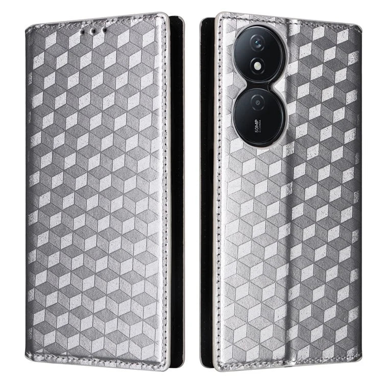 For Honor X7b 4G / Play 50 Plus 5G / Play 8T 5G Case Rhombus Pattern Automatic Closing Protective Cover