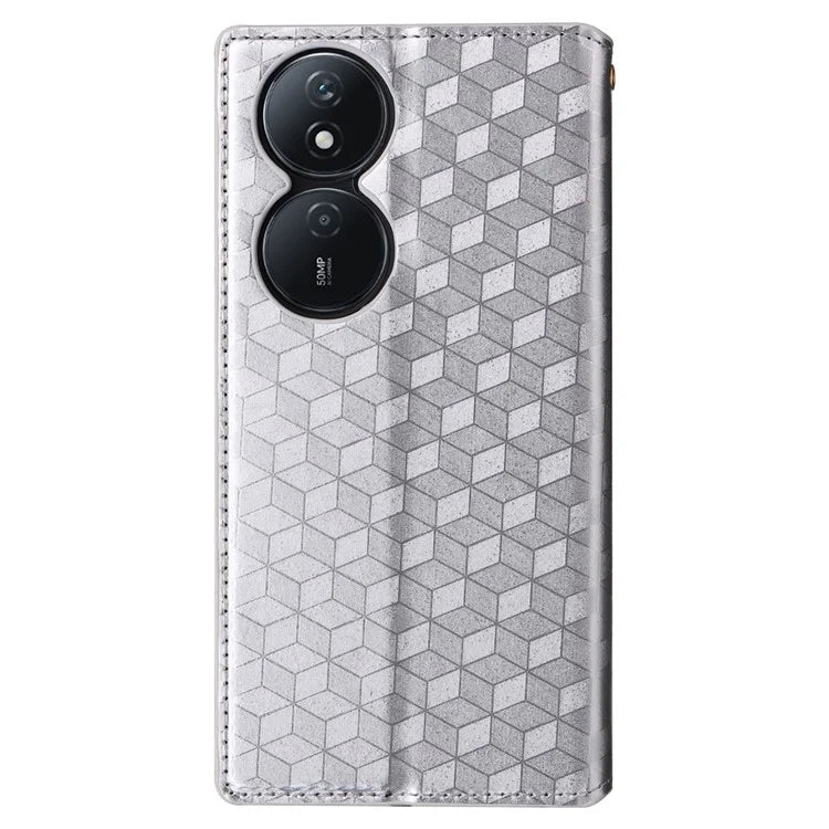 For Honor X7b 4G / Play 50 Plus 5G / Play 8T 5G Case Rhombus Pattern Automatic Closing Protective Cover