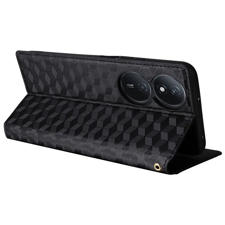 For Honor X7b 4G / Play 50 Plus 5G / Play 8T 5G Case Rhombus Pattern Automatic Closing Protective Cover