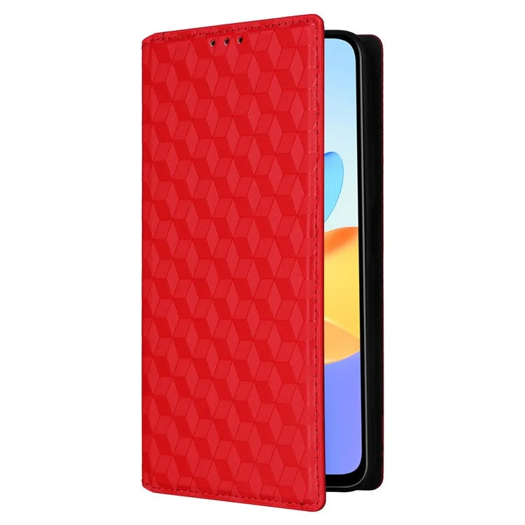 For Honor X7b 4G / Play 50 Plus 5G / Play 8T 5G Case Rhombus Pattern Automatic Closing Protective Cover
