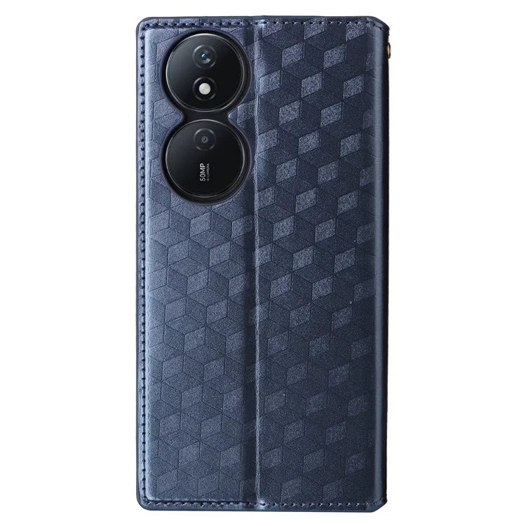 For Honor X7b 4G / Play 50 Plus 5G / Play 8T 5G Case Rhombus Pattern Automatic Closing Protective Cover