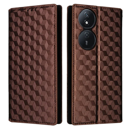 For Honor X7b 4G / Play 50 Plus 5G / Play 8T 5G Case Rhombus Pattern Automatic Closing Protective Cover
