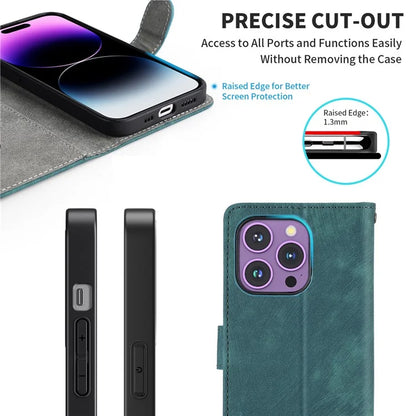 For Samsung Galaxy S24 Wallet Case RFID Blocking Phone Cover with Wrist Strap