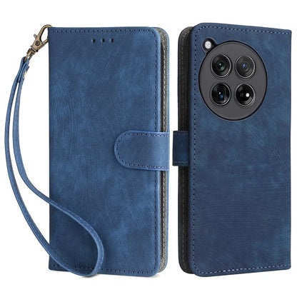 For OnePlus Ace 3 5G / 12R 5G Leather Case Stand RFID Blocking Phone Cover with Hand Strap