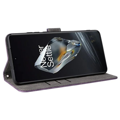 For OnePlus Ace 3 5G / 12R 5G Leather Case Stand RFID Blocking Phone Cover with Hand Strap