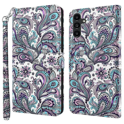 For Samsung Galaxy A35 5G Cell Phone Case PU Leather Stand Cover with 3D Pattern