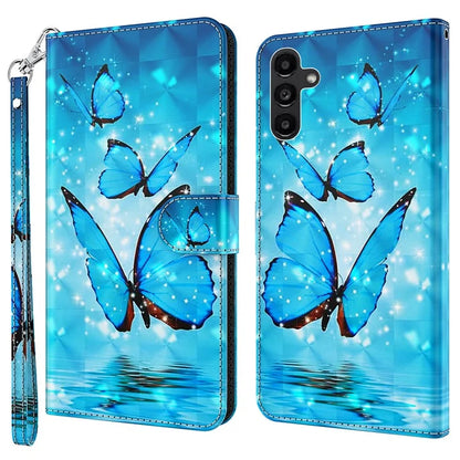 For Samsung Galaxy A35 5G Cell Phone Case PU Leather Stand Cover with 3D Pattern