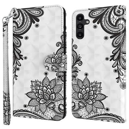 For Samsung Galaxy A35 5G Cell Phone Case PU Leather Stand Cover with 3D Pattern