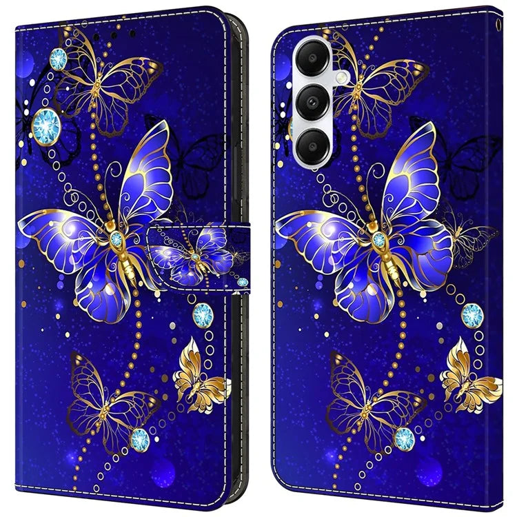 For Samsung Galaxy A35 5G Magnetic Case 3D Pattern Printing Leather Phone Protector
