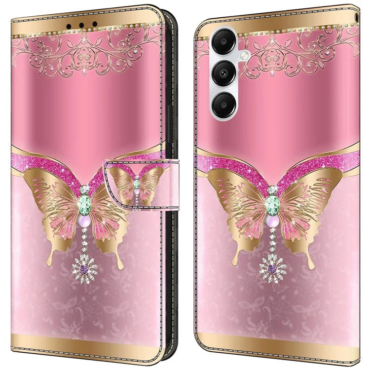 For Samsung Galaxy A35 5G Magnetic Case 3D Pattern Printing Leather Phone Protector