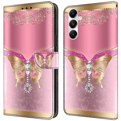 For Samsung Galaxy A35 5G Magnetic Case 3D Pattern Printing Leather Phone Protector