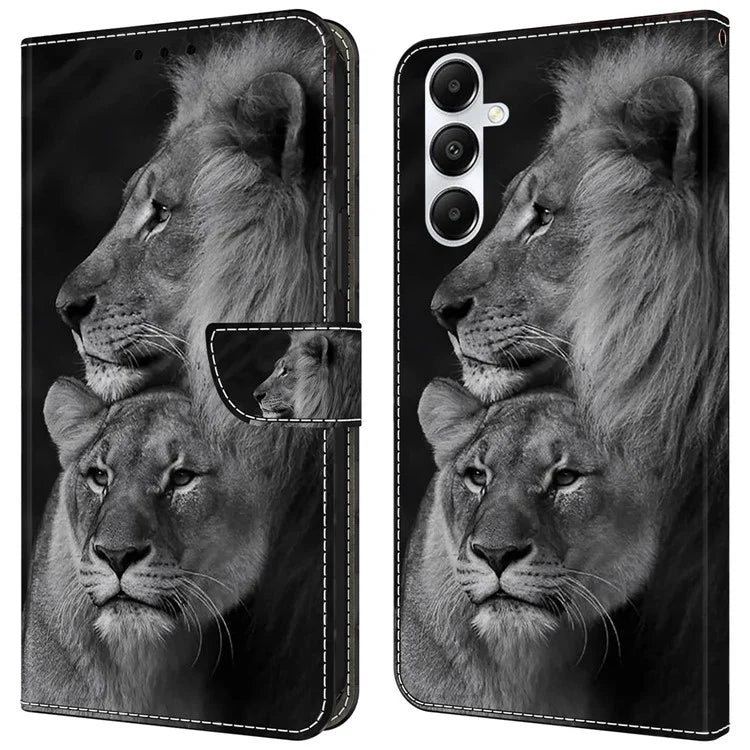 For Samsung Galaxy A35 5G Case Leather Printed 3D Pattern Phone Stand Cover