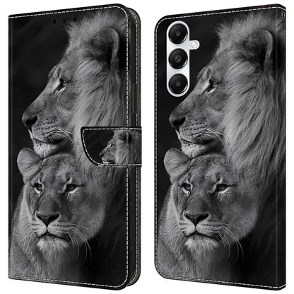 For Samsung Galaxy A35 5G Case Leather Printed 3D Pattern Phone Stand Cover