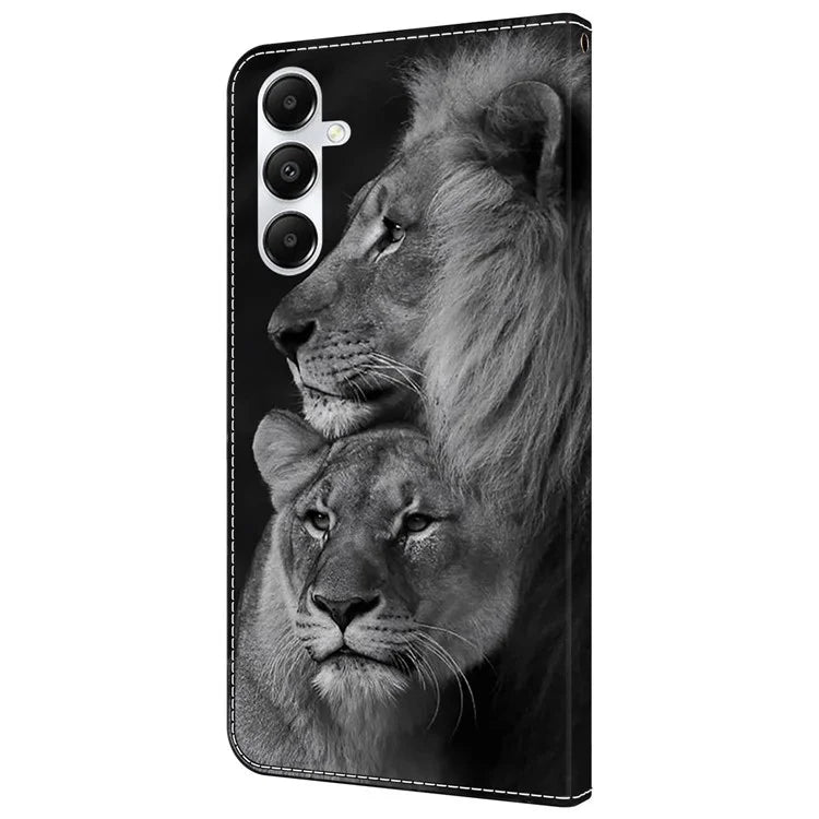 For Samsung Galaxy A35 5G Case Leather Printed 3D Pattern Phone Stand Cover