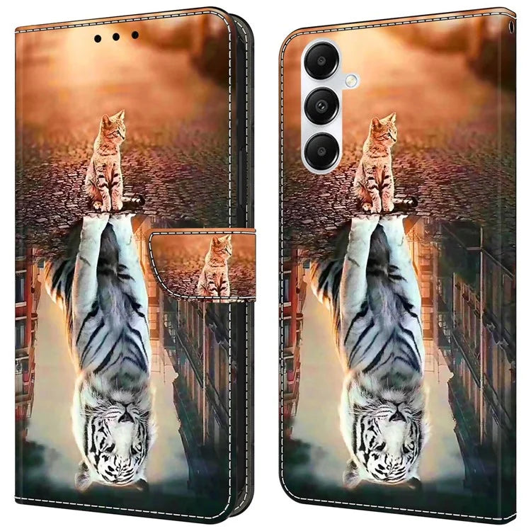 For Samsung Galaxy A35 5G Case Leather Printed 3D Pattern Phone Stand Cover