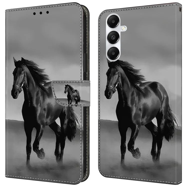 For Samsung Galaxy A35 5G Case Leather Printed 3D Pattern Phone Stand Cover