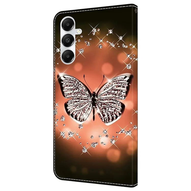 For Samsung Galaxy A55 5G Magnetic Case 3D Pattern Printing Card Holder Phone Cover