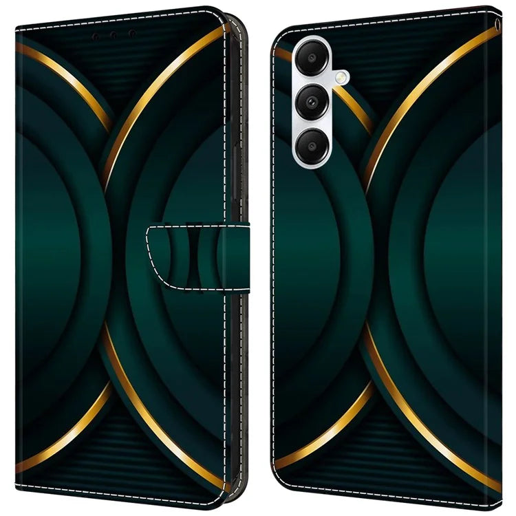 For Samsung Galaxy A55 5G Magnetic Case 3D Pattern Printing Card Holder Phone Cover
