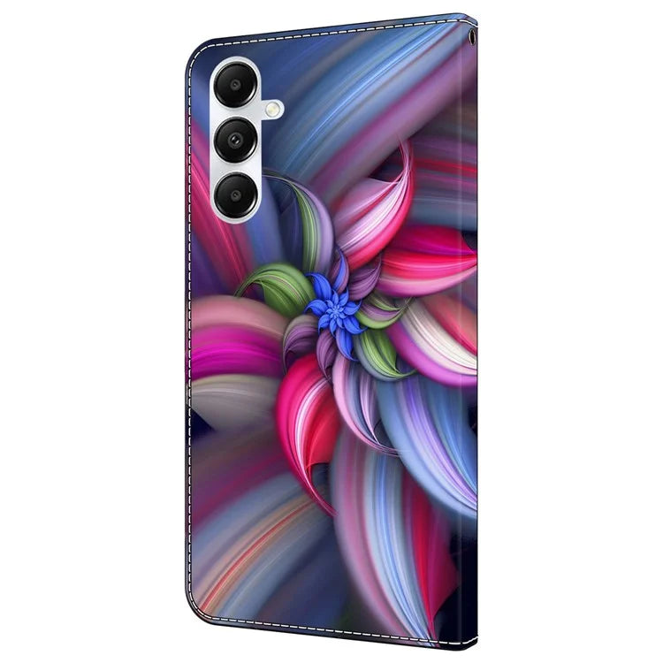 For Samsung Galaxy A55 5G Magnetic Case 3D Pattern Printing Card Holder Phone Cover