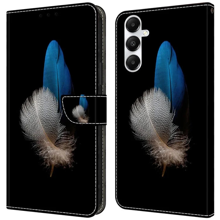 For Samsung Galaxy A55 5G Magnetic Case 3D Pattern Printing Card Holder Phone Cover