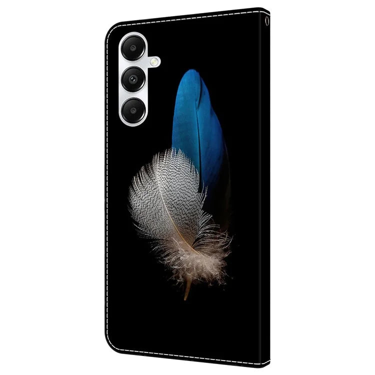 For Samsung Galaxy A55 5G Magnetic Case 3D Pattern Printing Card Holder Phone Cover