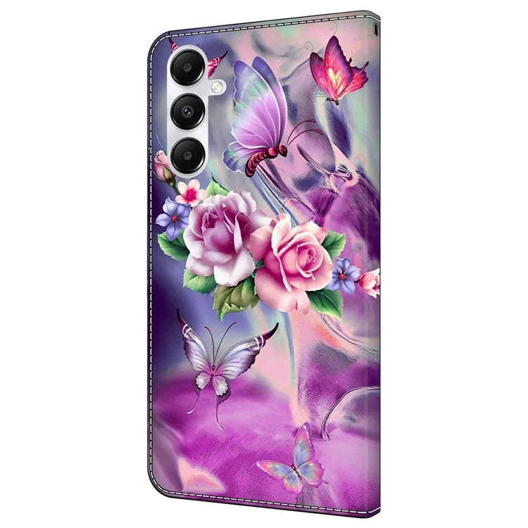 For Samsung Galaxy A55 5G Magnetic Case 3D Pattern Printing Card Holder Phone Cover