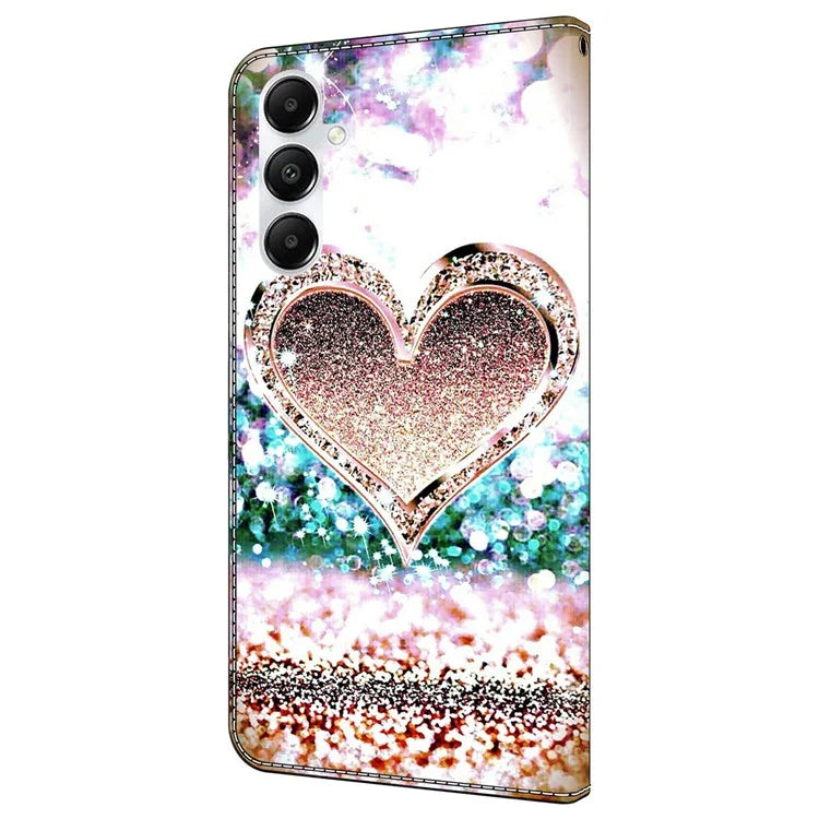 For Samsung Galaxy A55 5G Magnetic Case 3D Pattern Printing Card Holder Phone Cover