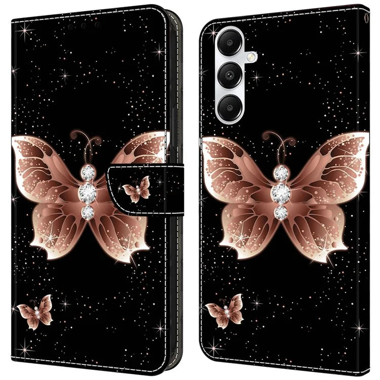 For Samsung Galaxy A55 5G Magnetic Case 3D Pattern Printing Card Holder Phone Cover