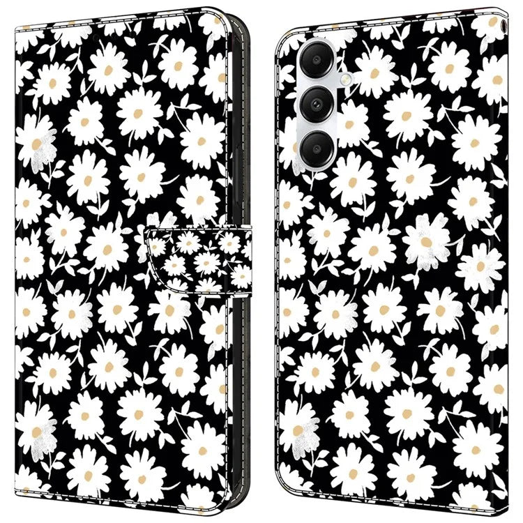 For Samsung Galaxy A55 5G Cell Phone Case Printed 3D Pattern Stand Leather Cover