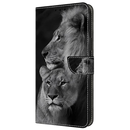 For Samsung Galaxy A55 5G Cell Phone Case Printed 3D Pattern Stand Leather Cover