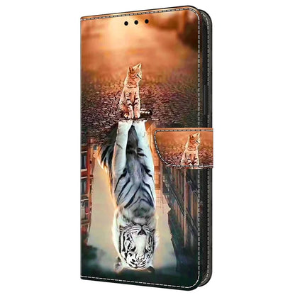 For Samsung Galaxy A55 5G Cell Phone Case Printed 3D Pattern Stand Leather Cover