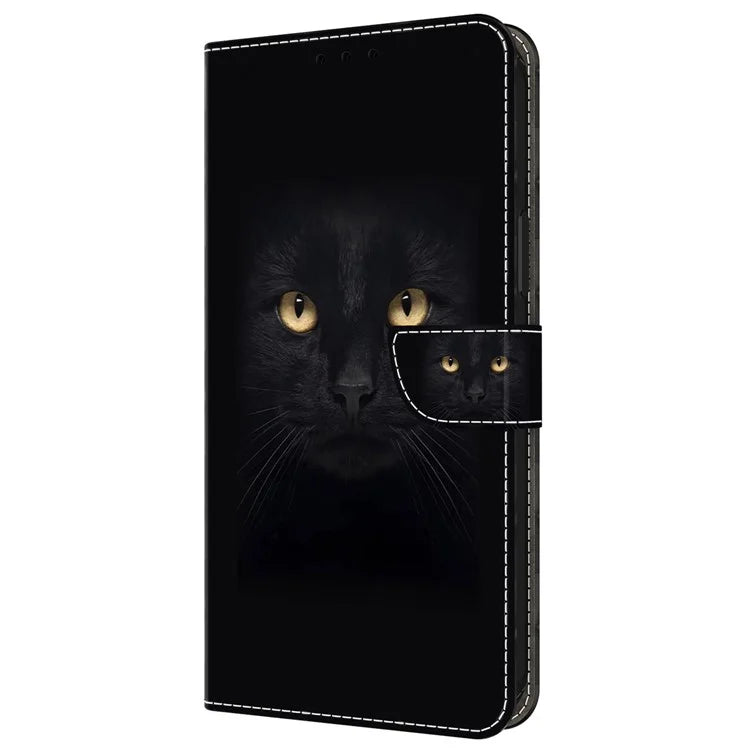 For Samsung Galaxy A55 5G Cell Phone Case Printed 3D Pattern Stand Leather Cover