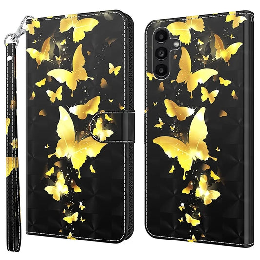 For Samsung Galaxy A25 5G (Global) (161.0 x 76.5 x 8.3mm) Case Leather 3D Pattern Phone Cover