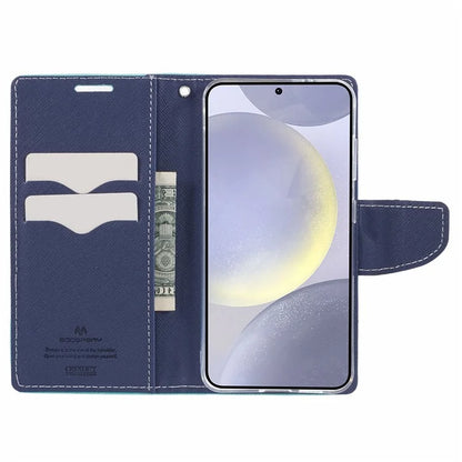 MERCURY GOOSPERY For Samsung Galaxy S24 Leather Case Wallet Cover Splicing Color