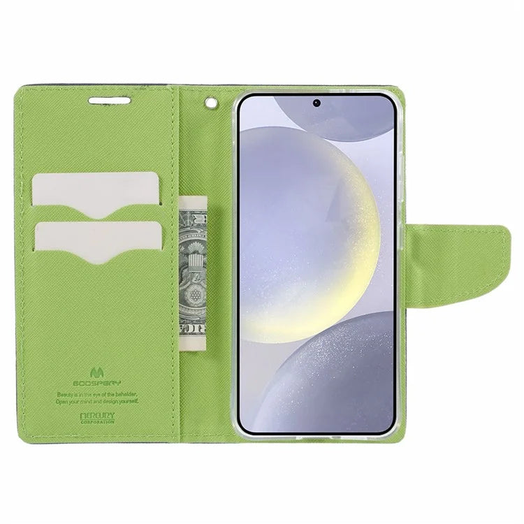 MERCURY GOOSPERY For Samsung Galaxy S24 Leather Case Wallet Cover Splicing Color