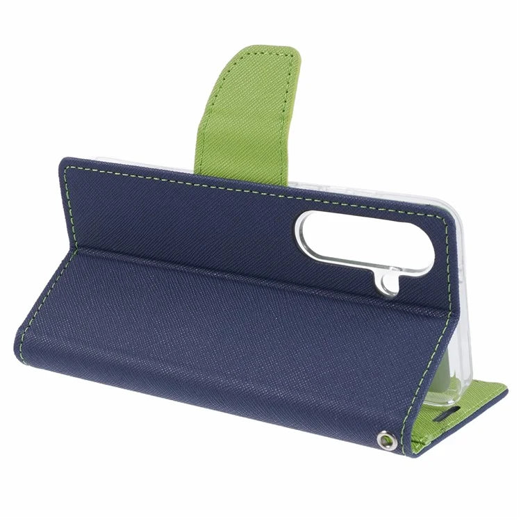 MERCURY GOOSPERY For Samsung Galaxy S24 Leather Case Wallet Cover Splicing Color