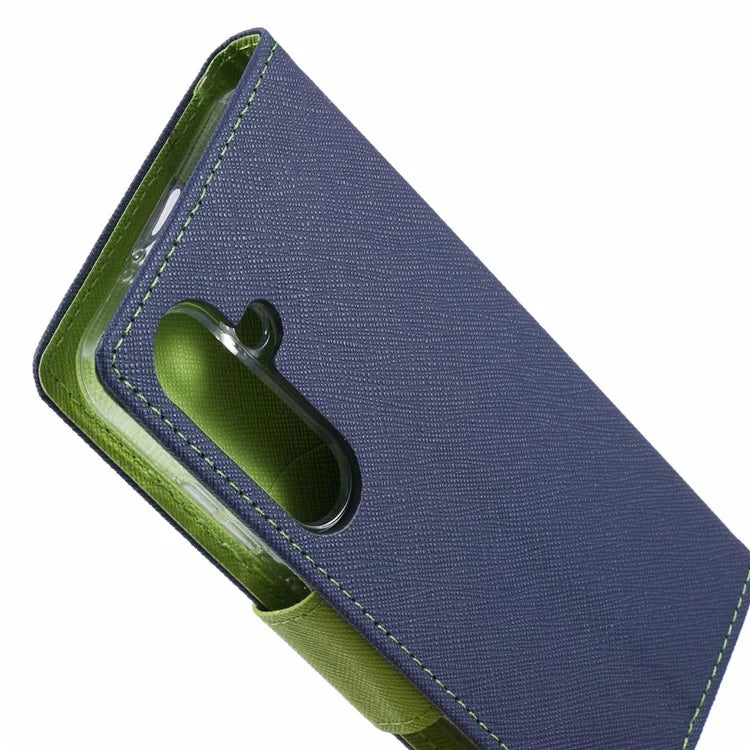 MERCURY GOOSPERY For Samsung Galaxy S24 Leather Case Wallet Cover Splicing Color