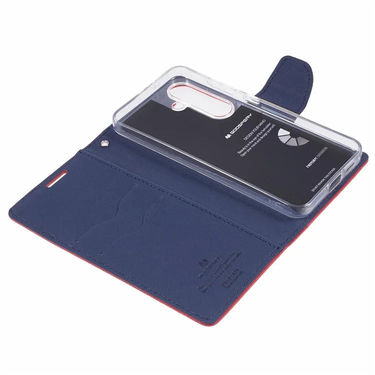 MERCURY GOOSPERY For Samsung Galaxy S24 Leather Case Wallet Cover Splicing Color