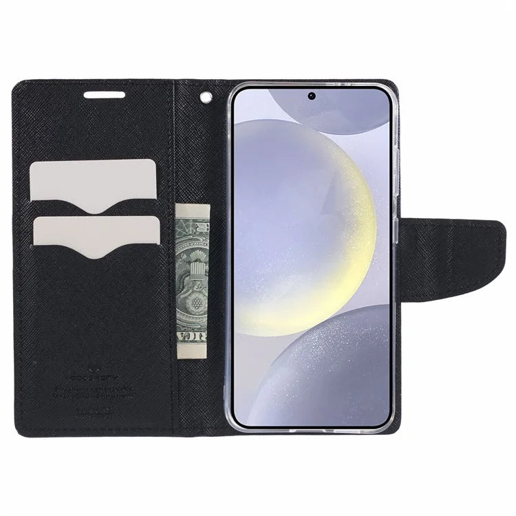 MERCURY GOOSPERY For Samsung Galaxy S24 Leather Case Wallet Cover Splicing Color