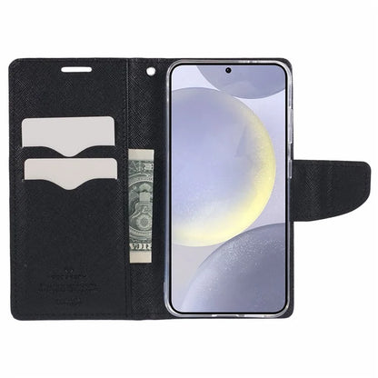 MERCURY GOOSPERY For Samsung Galaxy S24 Leather Case Wallet Cover Splicing Color