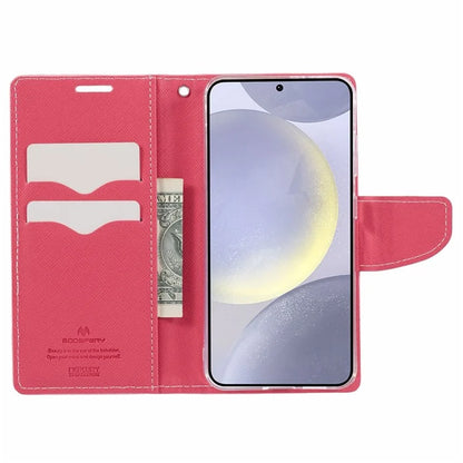 MERCURY GOOSPERY For Samsung Galaxy S24 Leather Case Wallet Cover Splicing Color