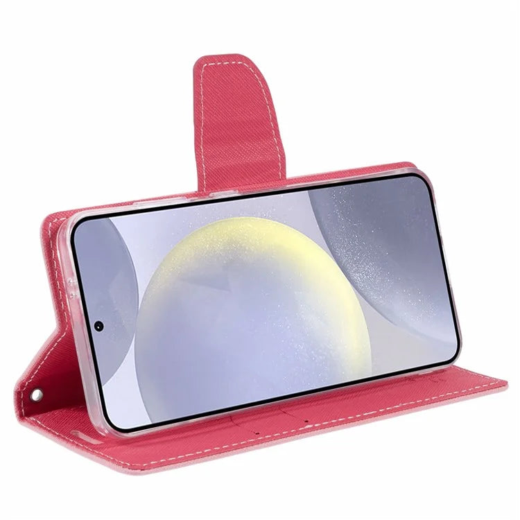 MERCURY GOOSPERY For Samsung Galaxy S24 Leather Case Wallet Cover Splicing Color