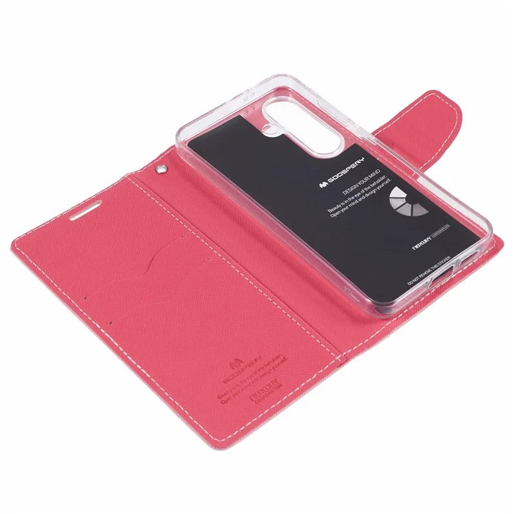 MERCURY GOOSPERY For Samsung Galaxy S24 Leather Case Wallet Cover Splicing Color